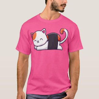 Camiseta Salmón de gato lindo