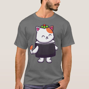 Camiseta Salmón de gato lindo 2