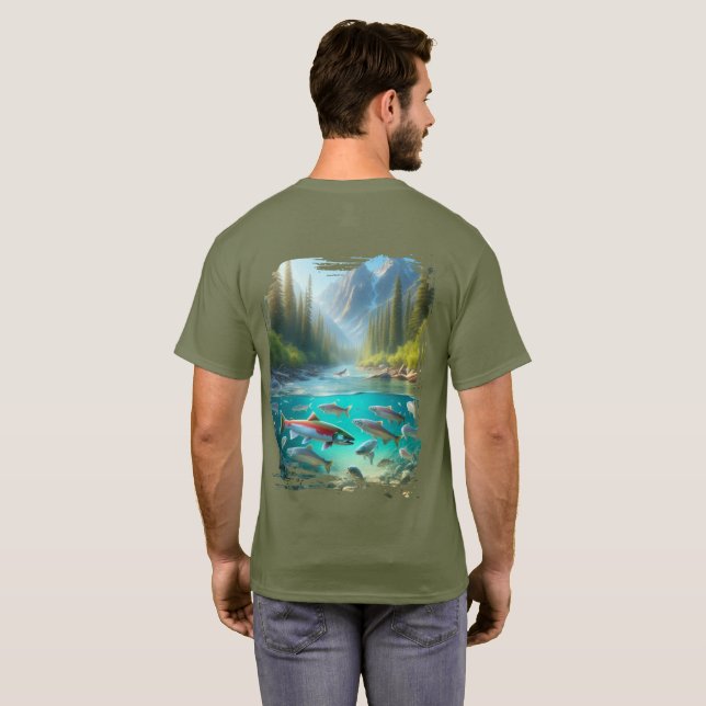 Camiseta Salmón Kokanee Arroyo de Pino (Reverso completo)