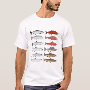 Camiseta Salmón Pacífico - Fases oceánicas y de desove