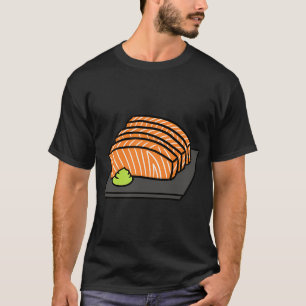 Camiseta Salmón Sashimi y Wasabi en un Plato