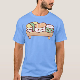 Camiseta Salmón y Maki de sushi trio japonés dulce