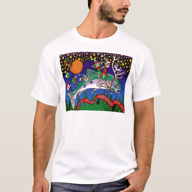 Camiseta Salmones del día de fiesta (Anverso)