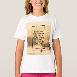 Camiseta Salmos 46:10 KJV Quédate quieto Biblia Cristiana V