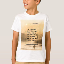 Camiseta Salmos 46:10 KJV Quédate quieto Cristiano Versícul