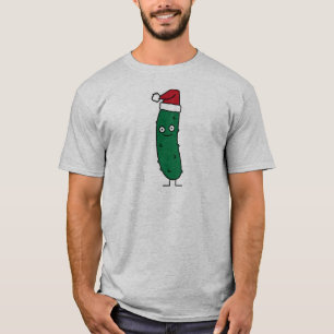 Camiseta Salmuera de eneldo del navidad que lleva un gorra