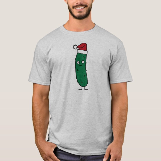 Camiseta Salmuera de eneldo del navidad que lleva un gorra (Anverso)