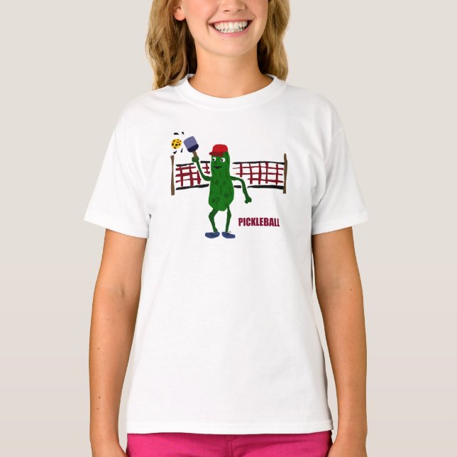 Camiseta Salmuera divertida que juega Pickleball con el (Anverso)