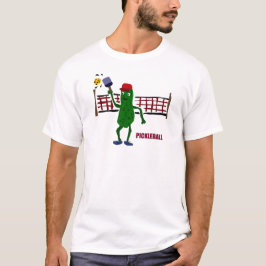 Camiseta Salmuera divertida que juega Pickleball con el