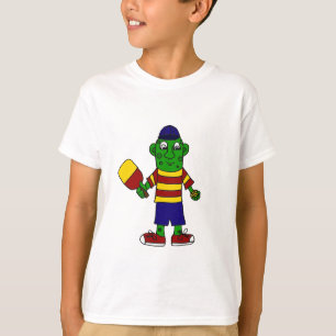 Camiseta Salmuera divertida que sostiene la paleta y la