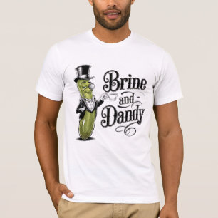 Camiseta Salmuera Divertida y Pepino Elegante Pun Pun