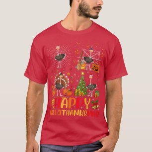 Camiseta Salón de Aves Ostrich de los Navidades de Acción d