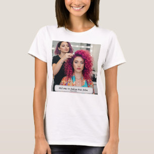 Camiseta Salón de Belleza Elegante Nombre Personalizado