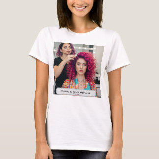 Camiseta Salón de Belleza Elegante Nombre Personalizado