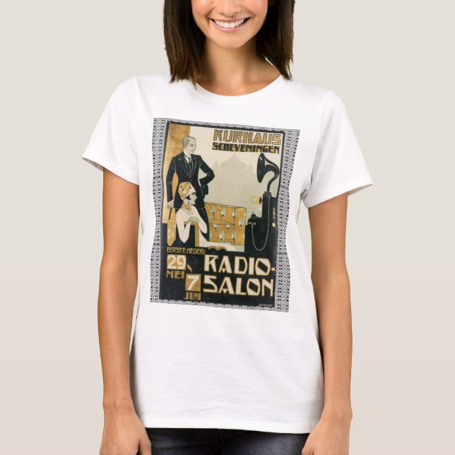 Camiseta Salón de Radio Holandés Vintage 1920 (Anverso)
