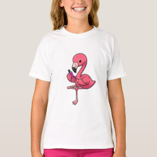Camiseta Salón de Uñas Flamingo Niños