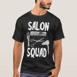 Camiseta Salon Squad Barber Crew Hairdresser Team Haircutte