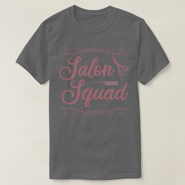 Camiseta Salon Squad Barber Hairstylist (Diseño del anverso)