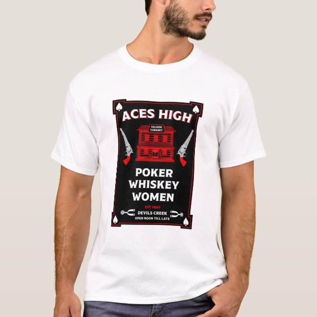 Camiseta Saloon de Cowboy American Frontier (Anverso)