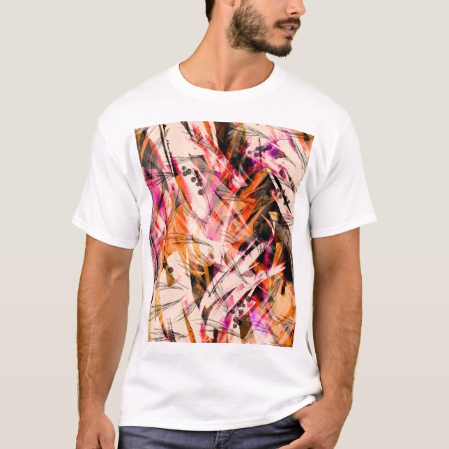 Camiseta salpicadura acuarela, fondo abstracto vintage. (Anverso)