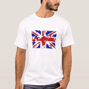 Camiseta Salpicadura británica de la bandera