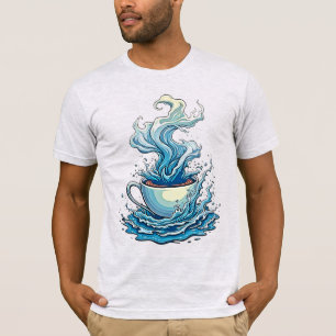 Camiseta Salpicadura de Café: Arte Dinámico