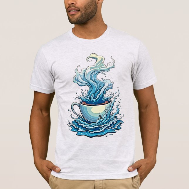 Camiseta Salpicadura de Café: Arte Dinámico (Anverso)