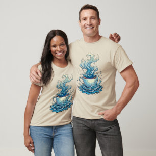 Camiseta Salpicadura de Café: Arte Dinámico