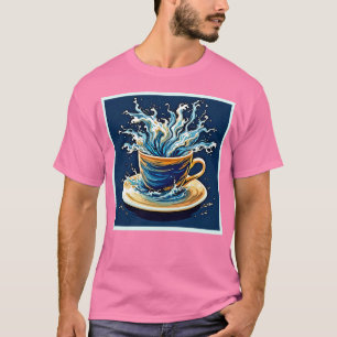 Camiseta Salpicadura de café oceánico