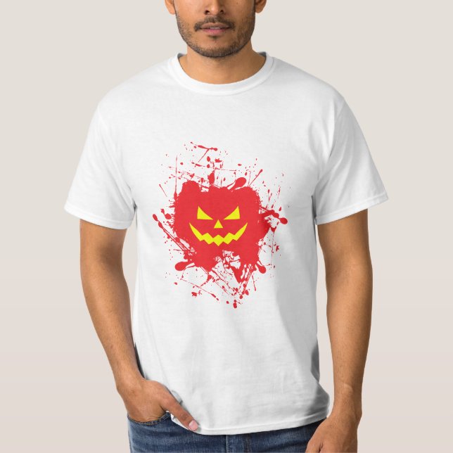 Camiseta Salpicadura de calabaza de Halloween (Anverso)