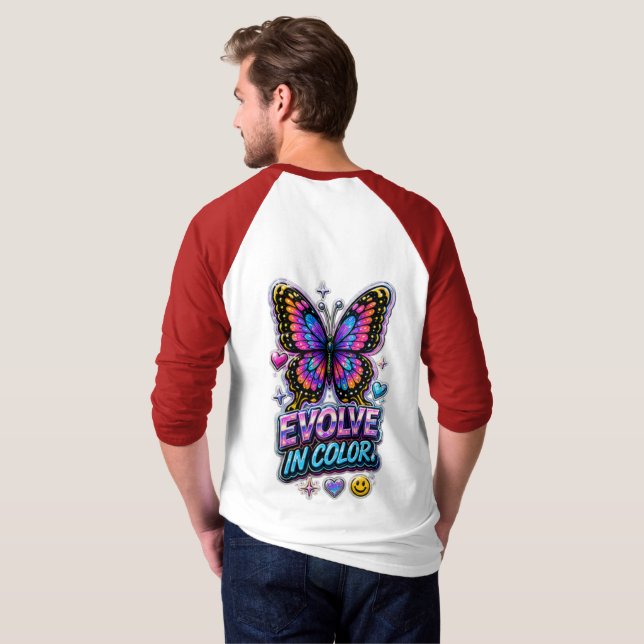 Camiseta Salpicadura de color vibrante  (Reverso completo)