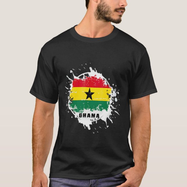 Camiseta Salpicadura de Ghana (Anverso)