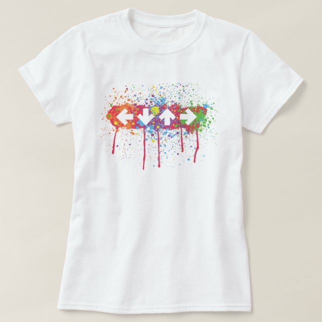 Camiseta Salpicadura de la flecha (Diseño del anverso)