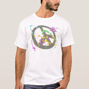 CAMISETA SALPICADURA DE LA PINTURA DEL SIGNO DE LA PAZ