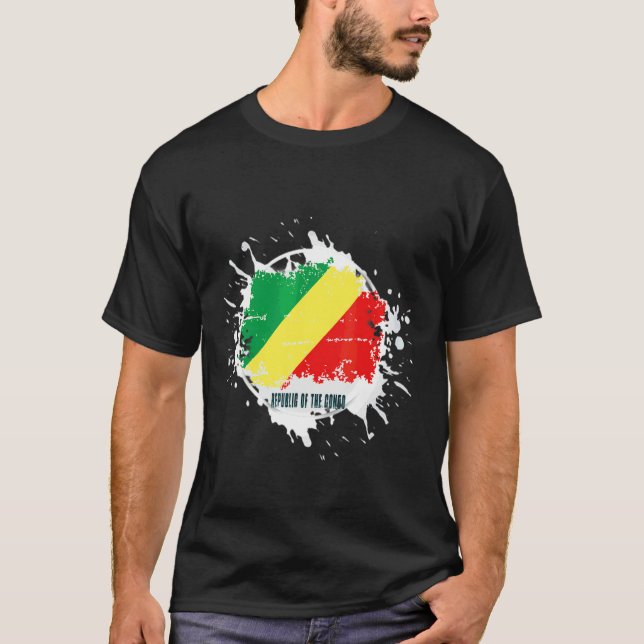 Camiseta Salpicadura de la República del Congo (Anverso)