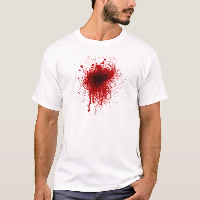 Camiseta Salpicadura de la sangre realista (Anverso)
