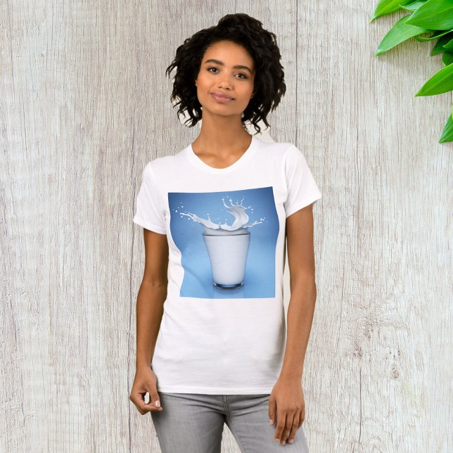 Camiseta Salpicadura de Leche Refrescante en Vaso (Subido por el creador)