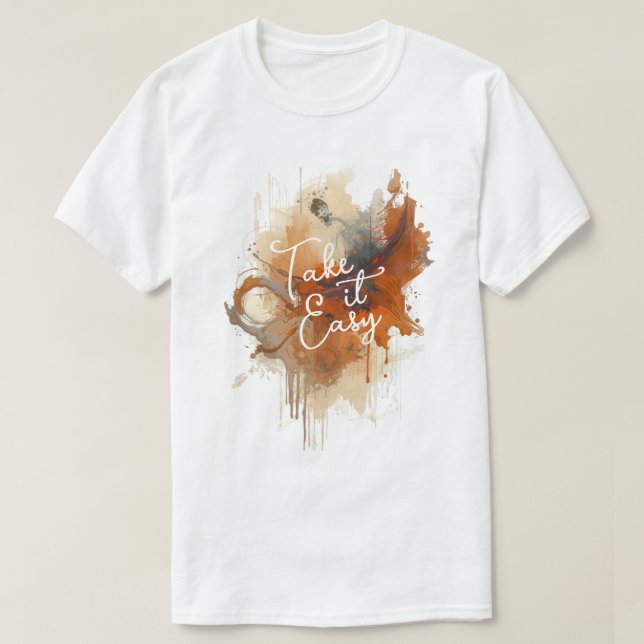 Camiseta Salpicadura de otoño abstracta (Diseño del anverso)