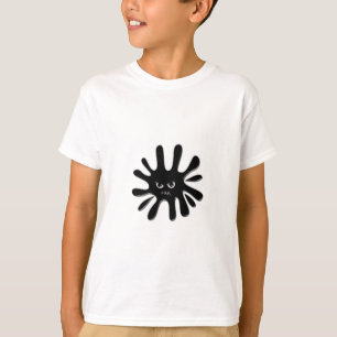 Camiseta Salpicadura de pintura negra enfadada