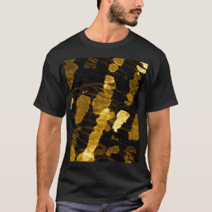 Camiseta salpicadura de tintes amarillos, patrón de acuarel