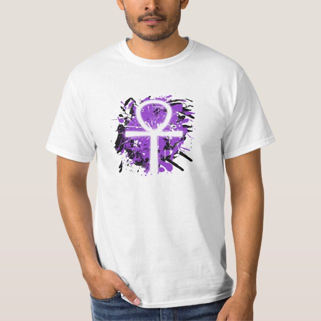 Camiseta Salpicadura del color de Ankh (púrpura, hombres) (Anverso)