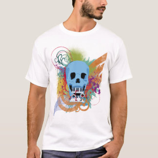 Camiseta Salpicadura del Grunge de la música del cráneo