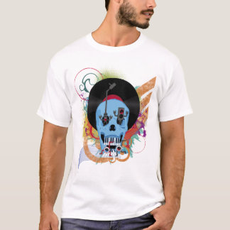 Camiseta Salpicadura del Grunge de la música del cráneo