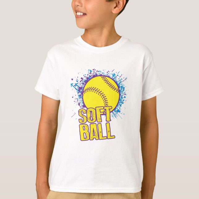Camiseta Salpicadura del softball (Anverso)