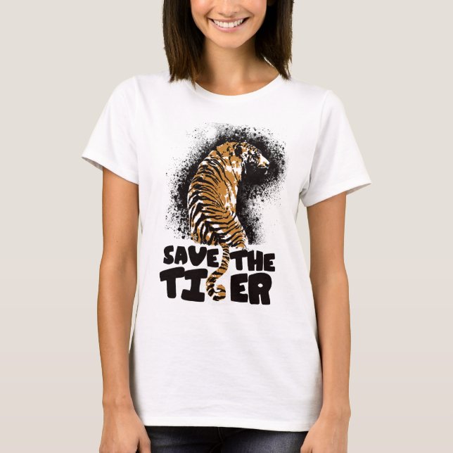 Camiseta salpicadura del tigre (Anverso)