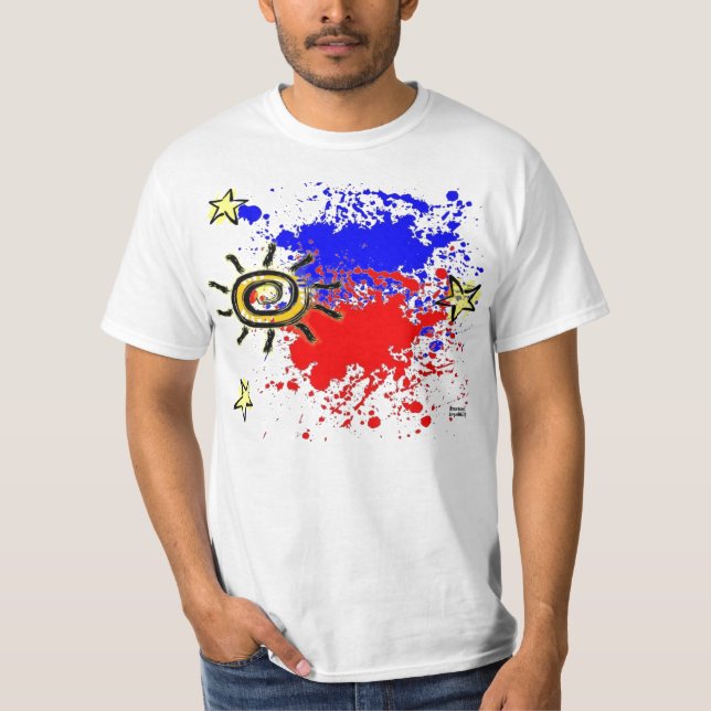 Camiseta Salpicadura filipina de la bandera (Anverso)