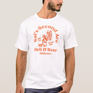 Camiseta "Sal's Second Ave Deli & Beer" Guay NYC Deli Art