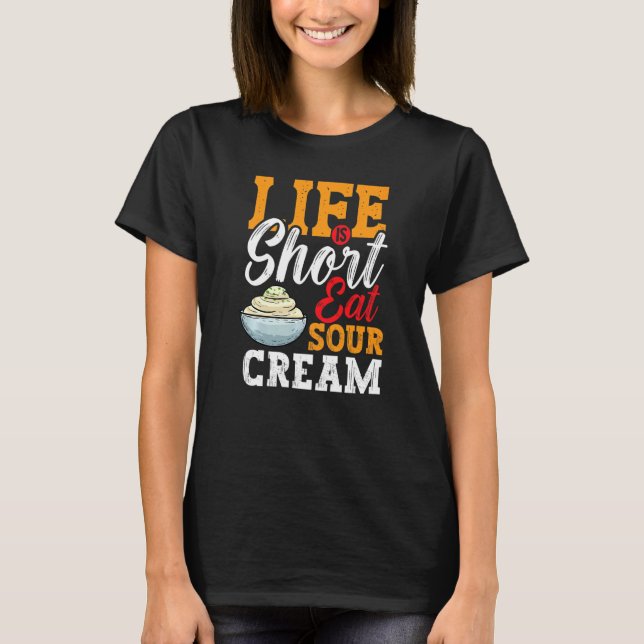 Camiseta Salsa agria de crema Vegan Dip Onip Buceando Comid (Anverso)