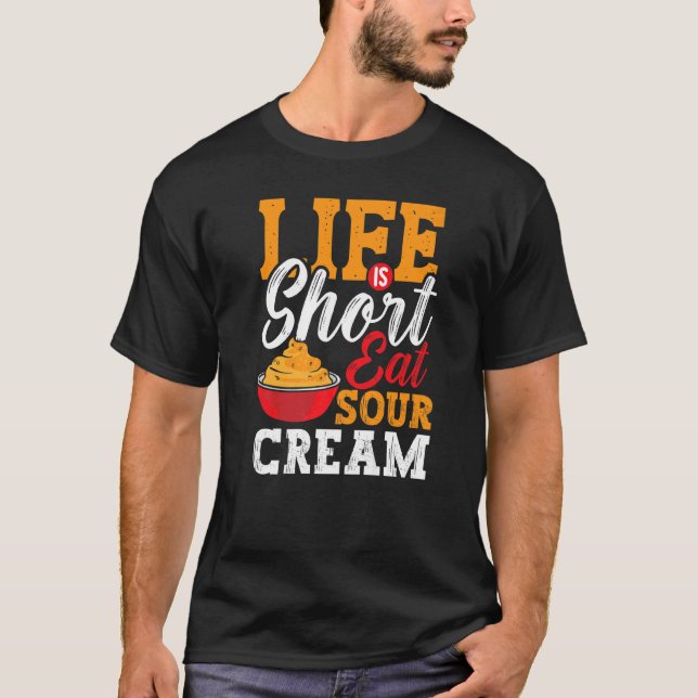 Camiseta Salsa agria de crema Vegan Dip Onip Buceando Comid (Anverso)