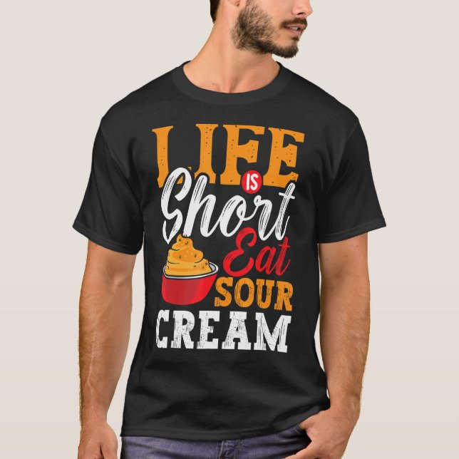 Camiseta Salsa agria de crema Vegan Dip Onip Buceando Comid (Anverso)